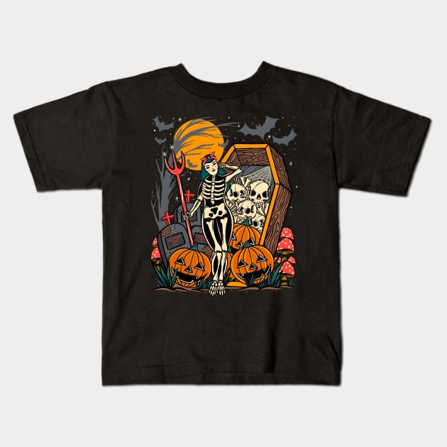 Helloween Kids T-Shirt by ILLUSTRA.13